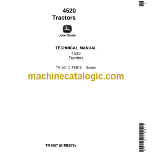 John Deere 4520 Tractors Technical Manual (TM1007)