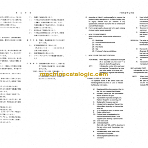 Hitachi ZX30U ZX35U ML Light Crane Parts Catalog