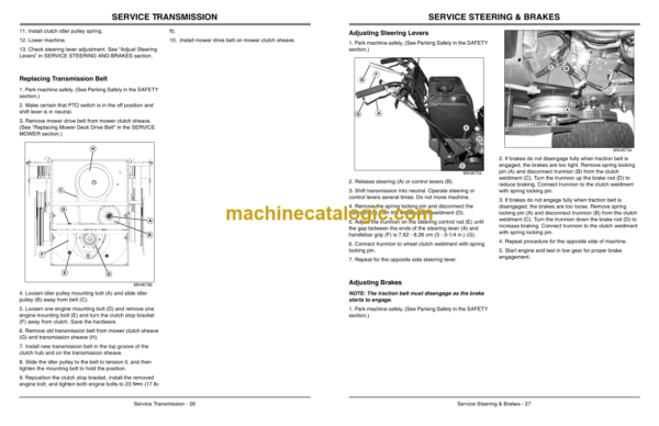 John Deere WG32A, WG36A, WG48A Commercial Walk Behind Mower Operator's Manual (OMTCU29068)