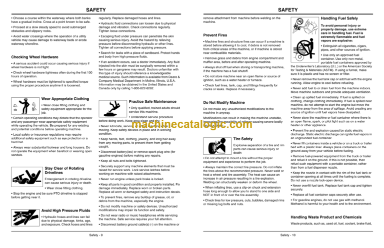 John Deere 2020A and 2030A ProGator Utility Vehicle Operator's Manual (OMTCU22309)