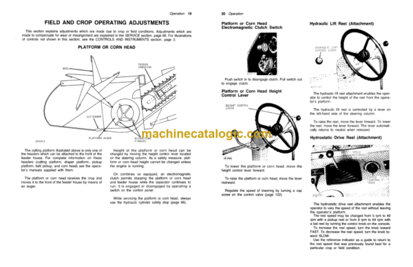 John Deere 6600 and 7700 Combines Operator's Manual (OMH86806)