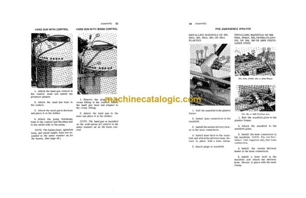 John Deere 25 3-POINT Hitch Sprayer Operator's Manual (OMB25280)