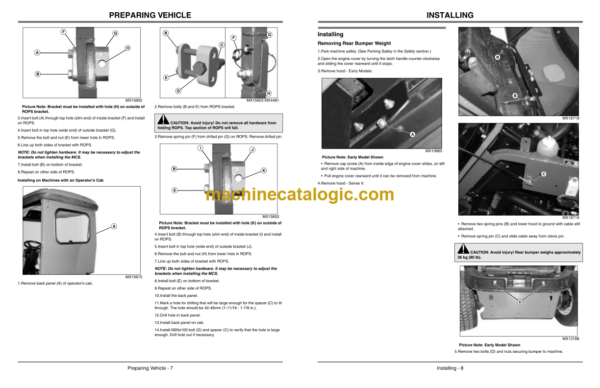 John Deere 600 Liter High Dump Material Collection System (MCS) Operator's Manual (OMTCU16532L3)