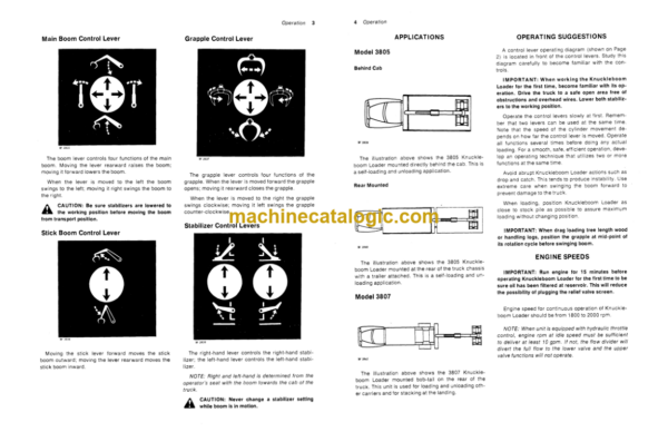 John Deere 3805 and 3807 Knuckleboom Loaders Operator's Manual (OMW19298)