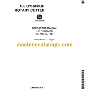 John Deere 105 Gyramor Rotary Cutter Operator's Manual (OMW14770)