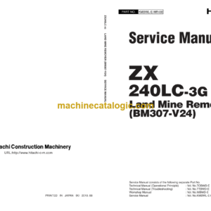 Hitachi ZX240LC-3G Land Mine Remover (BM307-V24) Service Manual