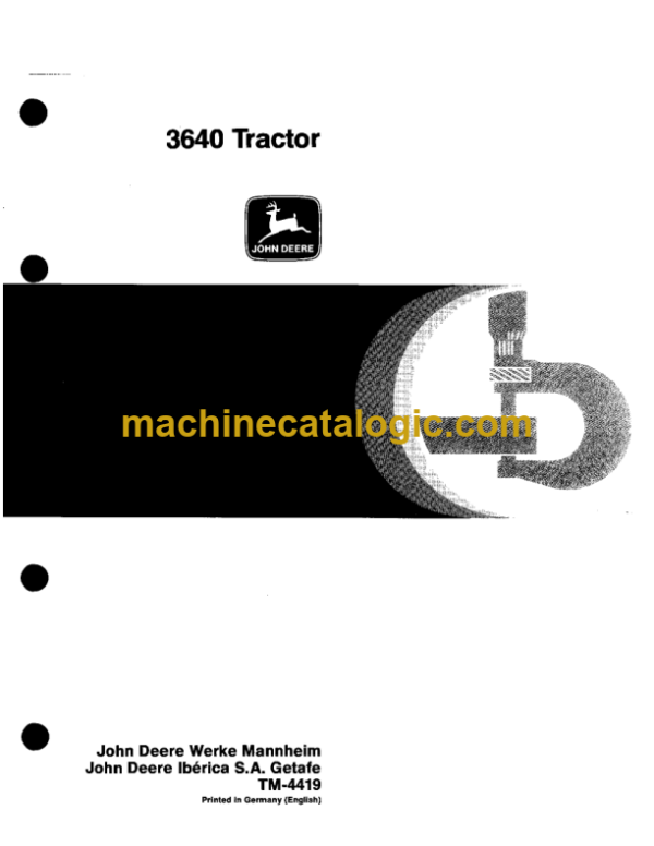 John Deere 3640 Tractor Technical Manual (TM4419)