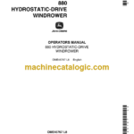 John Deere 880 HYDROSTATIC-DRIVE WINDROWER Operator's Manual (OME45767)