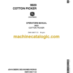 John Deere 9920 Cotton Picker Operator's Manual (OMN159577)