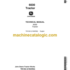 John Deere 6030 Tractor Technical Manual (TM1052)