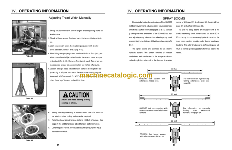 Hagie MODEL STS 10 HI-TRACTOR Operator's Manual (TMFA100419)