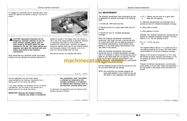 John Deere 7200 Flex-Fold MaxEmerge 2 Drawn Conservation Planter 8-Row Wide and 12-Row Narrow Operator's Manual (OMA51905)