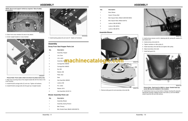 Dump From Seat 14 Bushel Blower and Rear Hopper Operator's Manual (OMTCU29193)