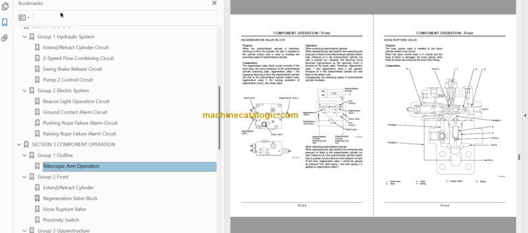 Hitachi ZX225USRLC-3 ZX330LC-3 Rope Operated Telescopic Clampshell Equipped Machine Technical and Workshop Manual