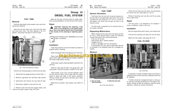 John Deere 4620 Tractor Technical Manual (TM1030)