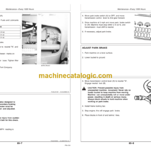 John Deere 544G, 544G LL, and 544G TC Loaders 624G and 644G Loader Operator’s Manual (OMT159816)