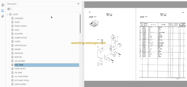 Hitachi EG40R-C Rubber Crawler Carrier Parts Catalog & Equipment Components Parts Catalog