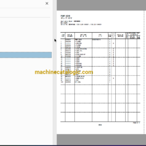 Hitachi ZX130-5B ZX130LCN-5B Hydraulic Excavator Parts Catalog & Engine Parts Catalog & Equipment Components Parts Catalog