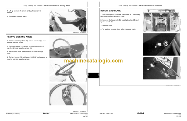 John Deere AMT600 AMT622 and AMT626 All Material Transporters Technical Manual (TM1363)