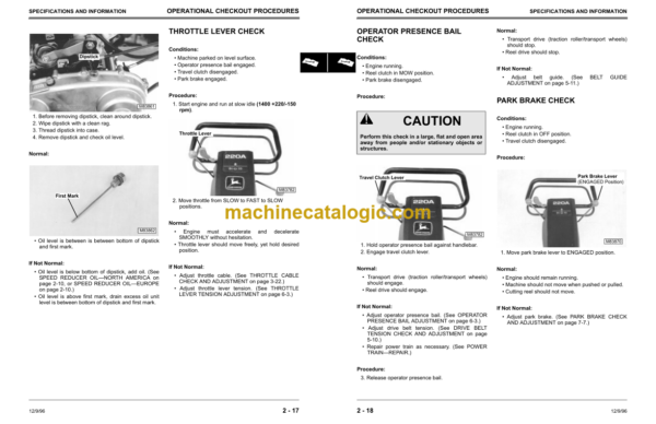 John Deere 220A Walk-Behind Greensmower Technical Manual (TM1680)