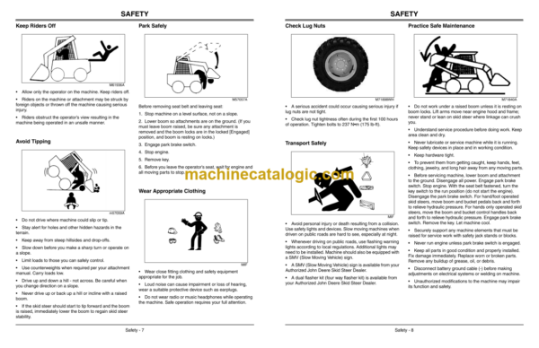 John Deere 240 250 Skid Steer Operator's Manual (OMKV18668)