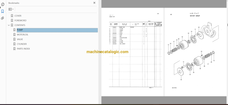 Hitachi EX60LCK-3 Excavator Parts Catalog & Equipment Components Parts Catalog