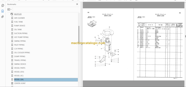 Hitachi EG40R-C Rubber Crawler Carrier Parts Catalog & Equipment Components Parts Catalog
