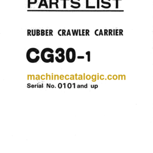 Hitachi CG30-1 Rubber Crawler Carrier Parts Catalog