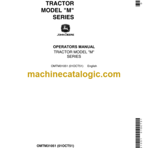 John Deere Model M Series Tractor Operator's Manual (OMTM31051)