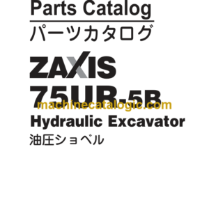 Hitachi ZX75UR-5B Hydraulic Excavator Parts Catalog