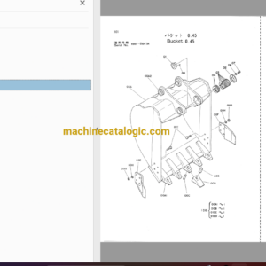 Hitachi UH045-7 UH063 Hydraulic Excavator Parts Catalog & Equipment Components Parts Catalog