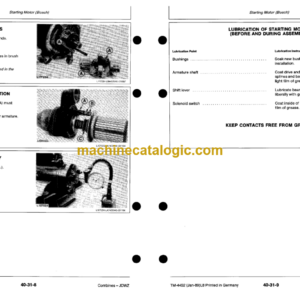 John Deere 1166, 1169H, 1174, 1177, 1177 Hydro4, 1188, 1188 Hydro4 Combines Technical Manual (TM4452)