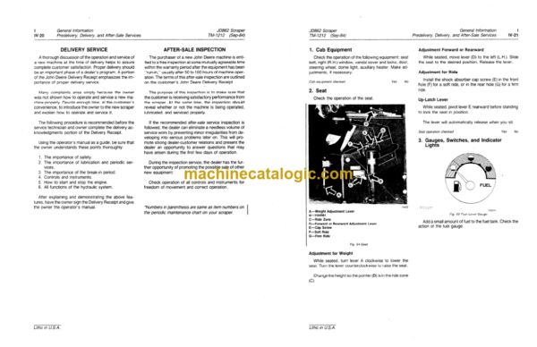 John Deere JD862 Scraper Technical Manual (TM1212)