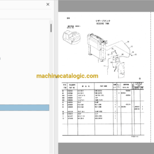 Hitachi ZX135US ZX135US-E ZX135USK Excavator Parts Catalog & Equipment Components Parts Catalog