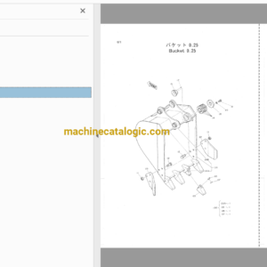 Hitachi EX60UR EX60URG Hydraulic Excavator Parts Catalog & Equipment Components Parts Catalog