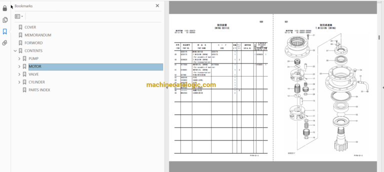 Hitachi ZX135US-3 ZX135USK-3 Excavator Parts Catalog & Equipment