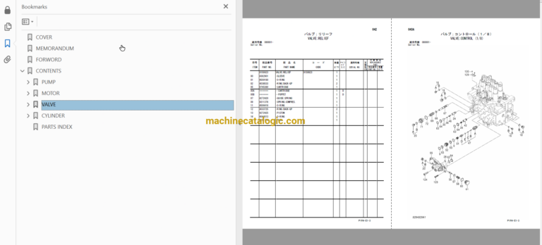 Hitachi ZX135US-3 ZX135USK-3 Excavator Parts Catalog & Equipment Components Parts Catalog