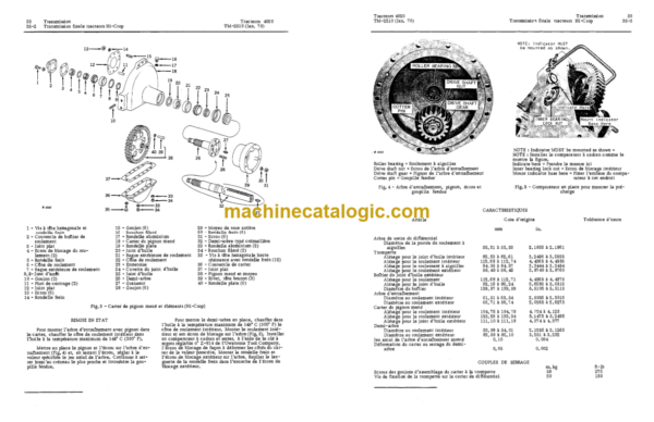 John Deere 4020 Tracteurs Manuel Technique (TM2510) French