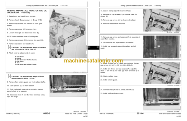 John Deere 655B and 755B Crawler Loader Repair Technical Manual (TM1478)