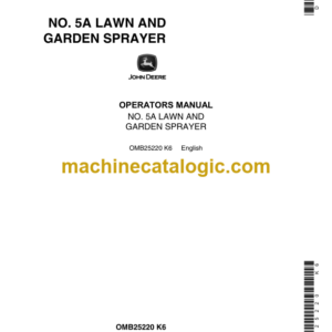 NO. 5A Lawn and Garden Sprayer Operator's Manual (OMB25220)