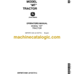 John Deere Model MT Tractor Operator's Manual (OMTMT21051)
