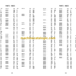 Hitachi ZAXIS85USB-5A Hydraulic Excavator Parts Catalog