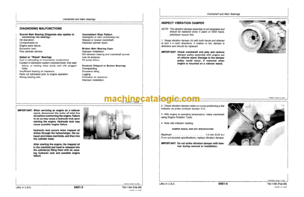 John Deere JD844 Loader Technical Manual (TM1189) - Image 2