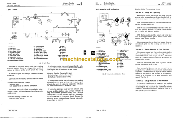 John Deere JD444 Loader Technical Manual (TM1162)