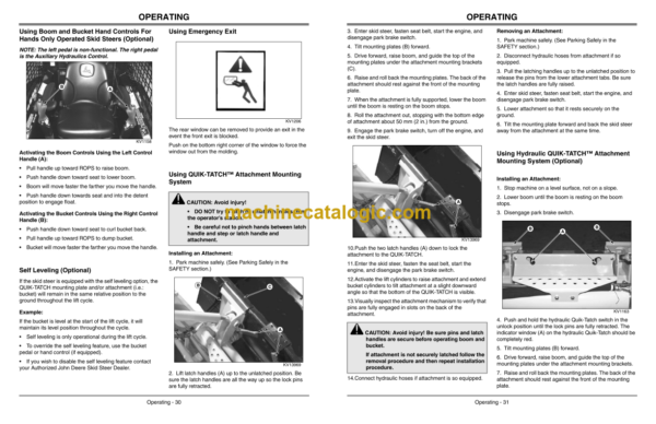 John Deere 280 Skid Steer Operator's Manual (OMKV18651)