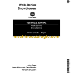 John Deere Walk-Behind Snowblowers Technical Manual (TM1234)