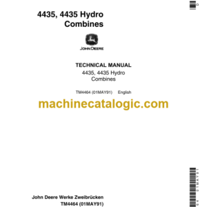 John Deere 4435, 4435 Hydro Combines Technical Manual (TM4464)