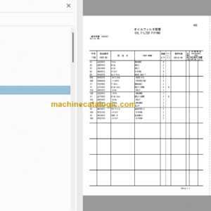 Hitachi EG70R-3 Rubber Crawler Carrier Parts Catalog & Equipment Components Parts Catalog