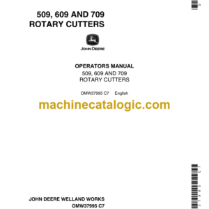 John Deere 509, 609 and 709 Rotar Cutters Operator's Manual (OMW37995)