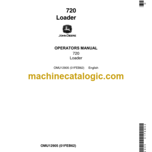 John Deere 720 Loader Operator's Manual (OMU12905)